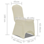 Set de 6 Fundas ajustadas para sillas, color crema