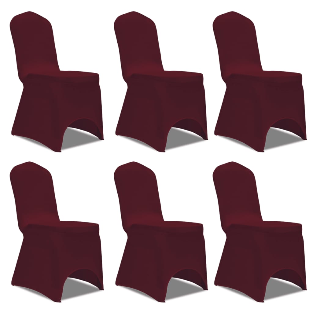 Set of 6 Fitted Chair Covers, Cream
