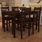 Mesa de jantar e 4 cadeiras madeira castanha