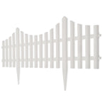 Borde divisor de césped blanco 17 piezas / 10 m