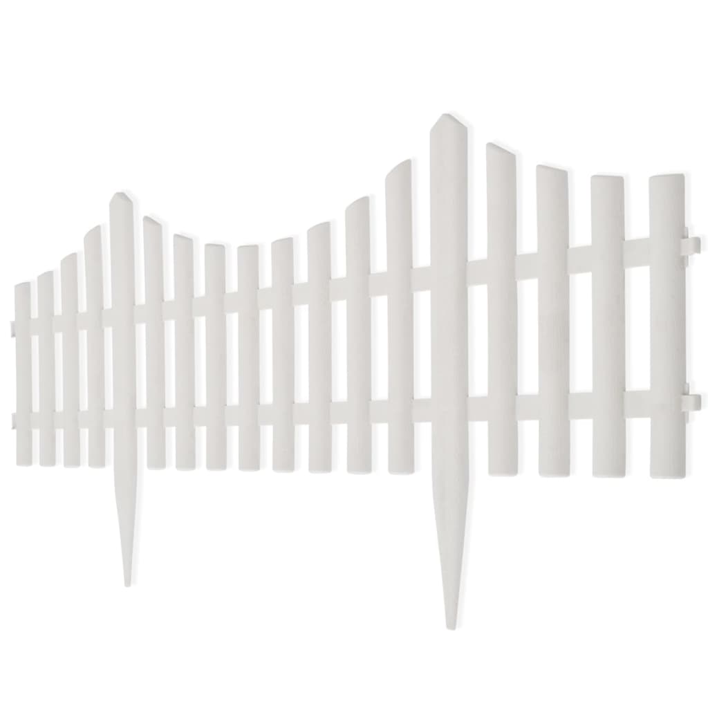Borde divisor de césped blanco 17 piezas / 10 m