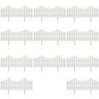 Borde divisor de césped blanco 17 piezas / 10 m