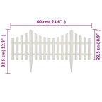 Borde divisor de césped blanco 17 piezas / 10 m