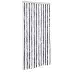 Cortina mosquitera gris y blanco chenilla 100x220 cm