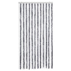 Cortina mosquitera gris y blanco chenilla 100x220 cm