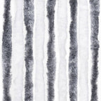 Cortina mosquitera gris y blanco chenilla 100x220 cm