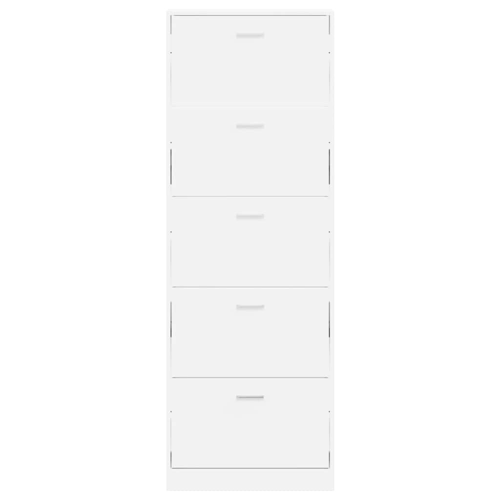 Zapatero blanco con 5 compartimentos