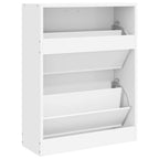 Zapatero blanco con 2 compartimentos