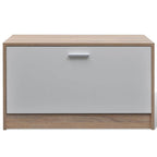 Conjunto de zapatero madera 3 en 1 color roble y blanco