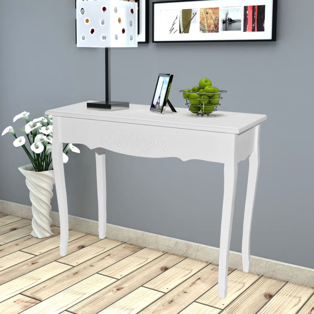 280046 Dressing Console Table with 3 Drawers Black