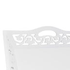 Mesa auxiliar con bandeja blanca