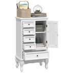 Mueble de 5 cajones y 2 estantes blanco