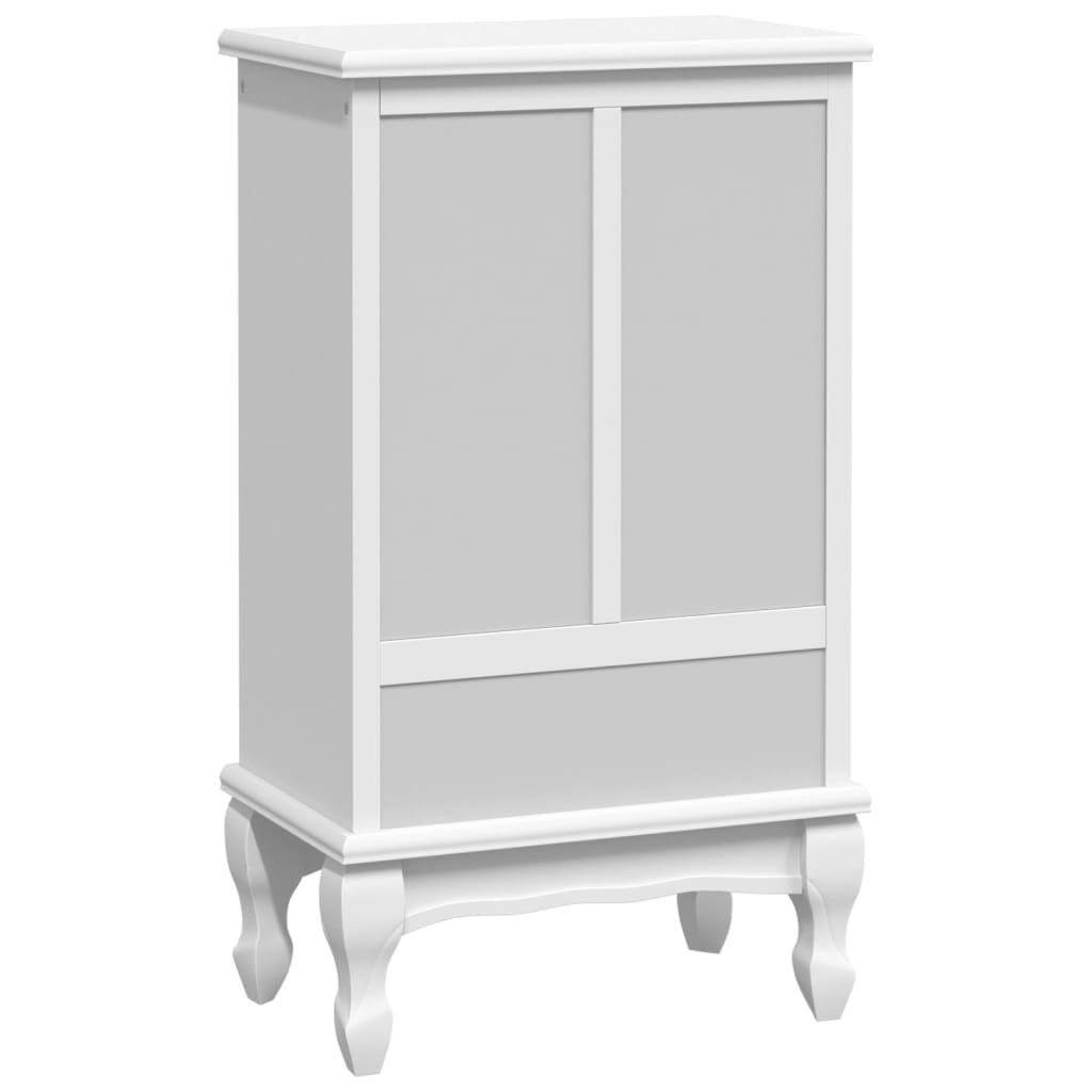 Mueble de 5 cajones y 2 estantes blanco