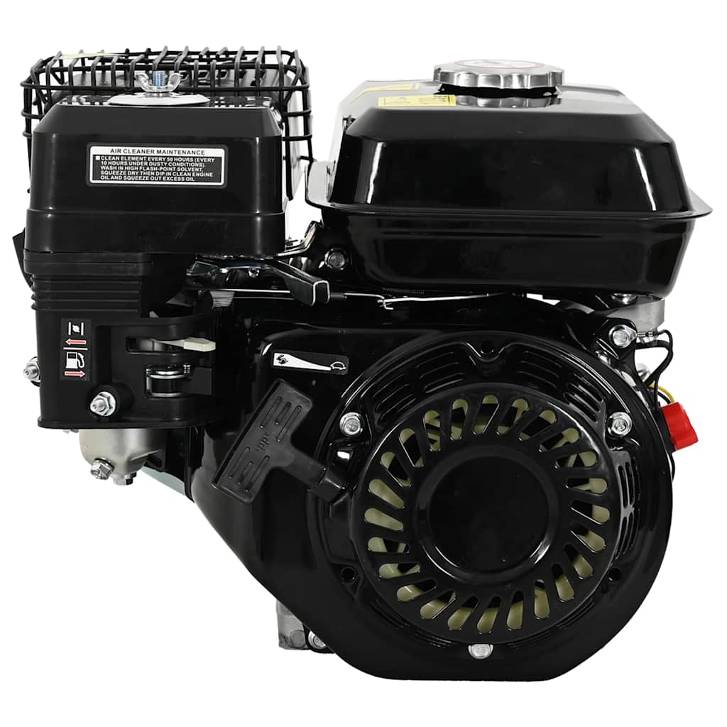 Motor de gasolina negro de 6,5 HP y 4,8 kW