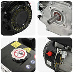 Motor de gasolina negro de 6,5 HP y 4,8 kW