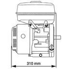 Motor de gasolina 15 HP 11 kW negro