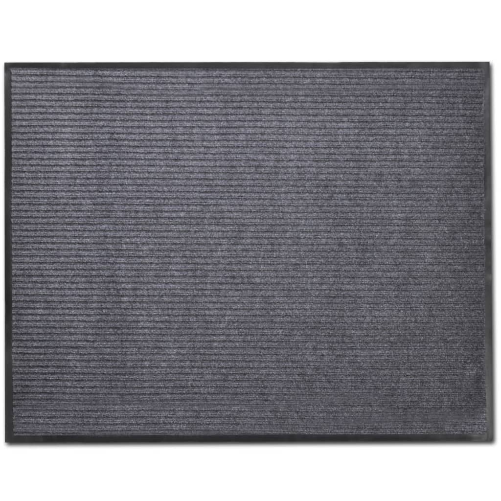 Felpudo gris 90 x 150 cm PVC