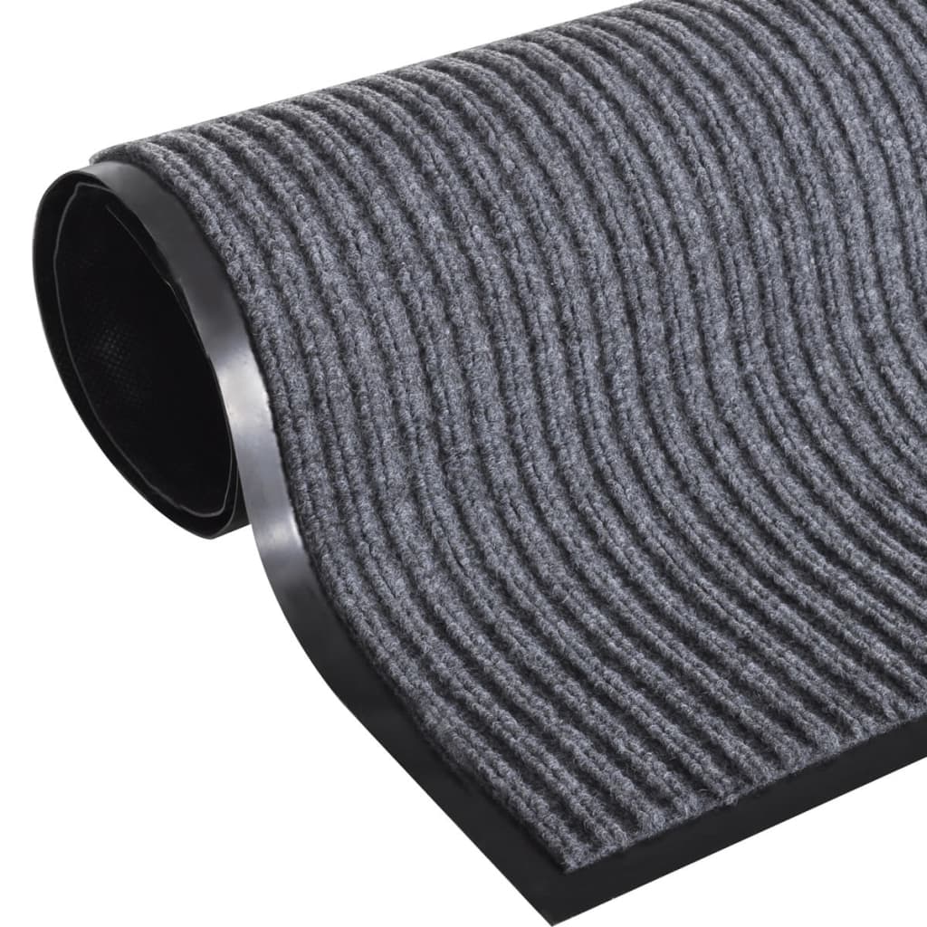 Felpudo gris 90 x 150 cm PVC