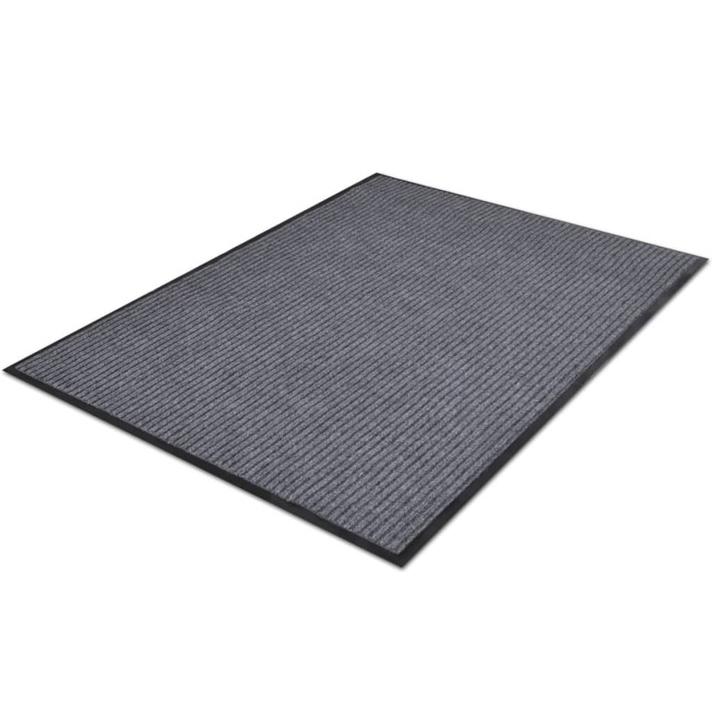 Felpudo gris 90 x 150 cm PVC
