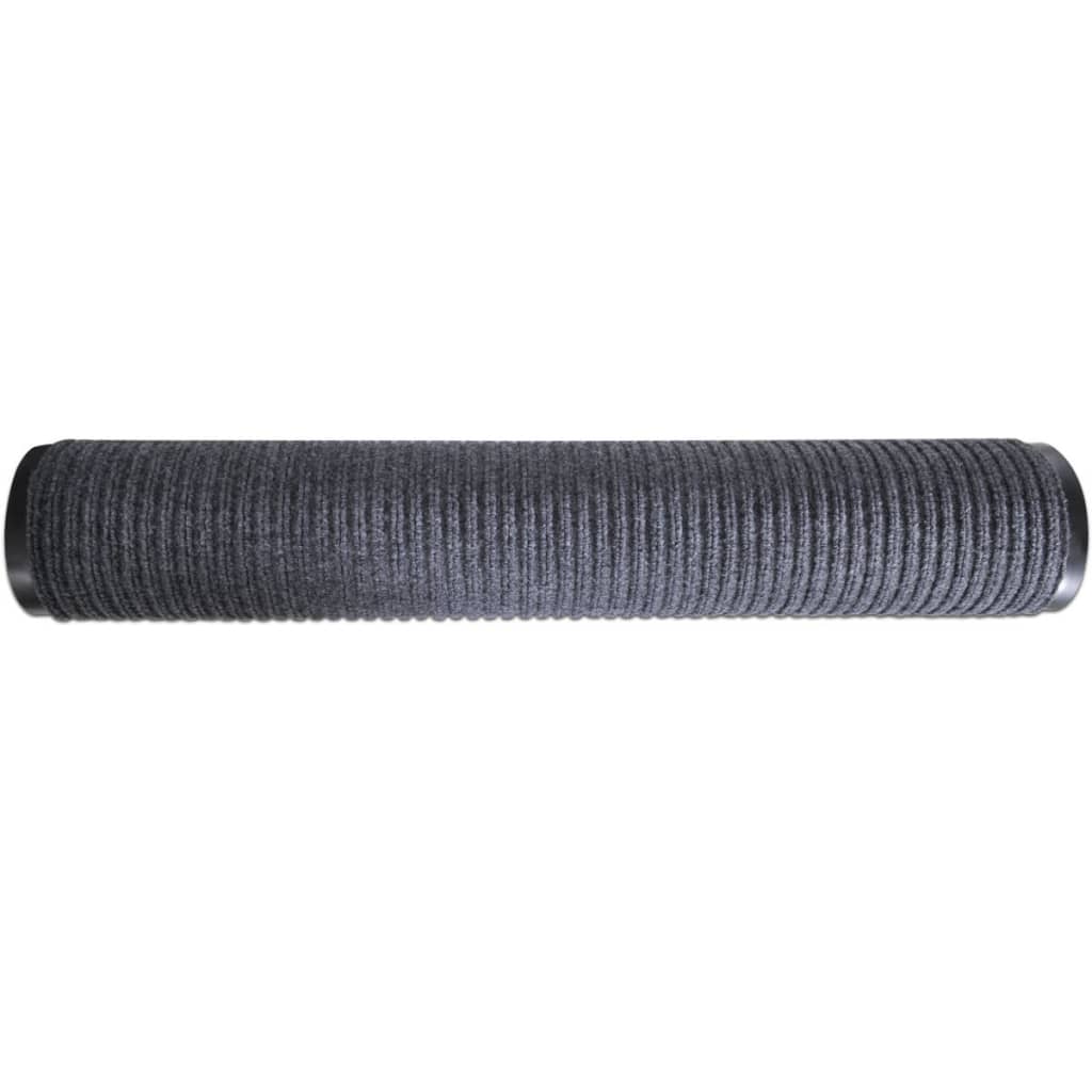 Felpudo gris 90 x 150 cm PVC
