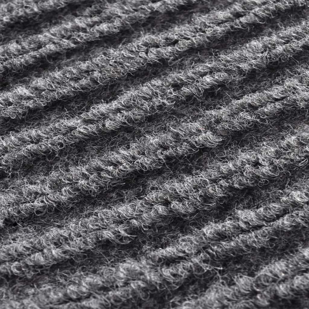 Felpudo gris 90 x 150 cm PVC