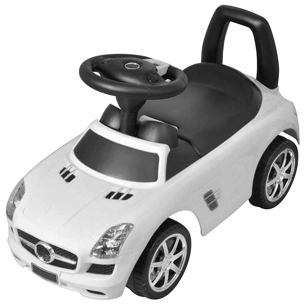 Coche de niños accionado con el pie blanco