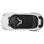 Coche de niños accionado con el pie blanco