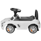Coche de niños accionado con el pie blanco