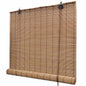 Persiana enrollable de bambú color natural 100x220 cm