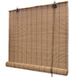 Persiana enrollable de bambú color natural 100x220 cm
