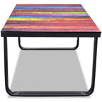 Mesa de centro con superficie con estampado de arco iris