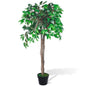 Árvore/ Planta artificial de Ficus em vaso, 110 cm