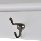 Armario de cocina de pared de madera y puerta de vidrio blanco