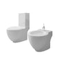White ceramic toilet and bidet set
