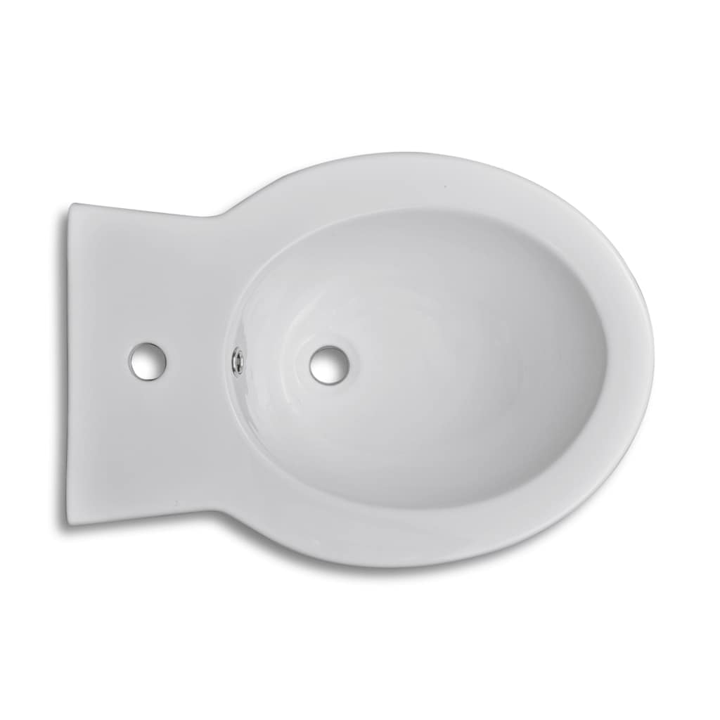 Juego de váter WC y bidé de cerámica blanco