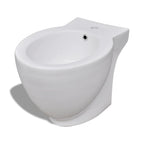 Juego de váter WC y bidé de cerámica blanco