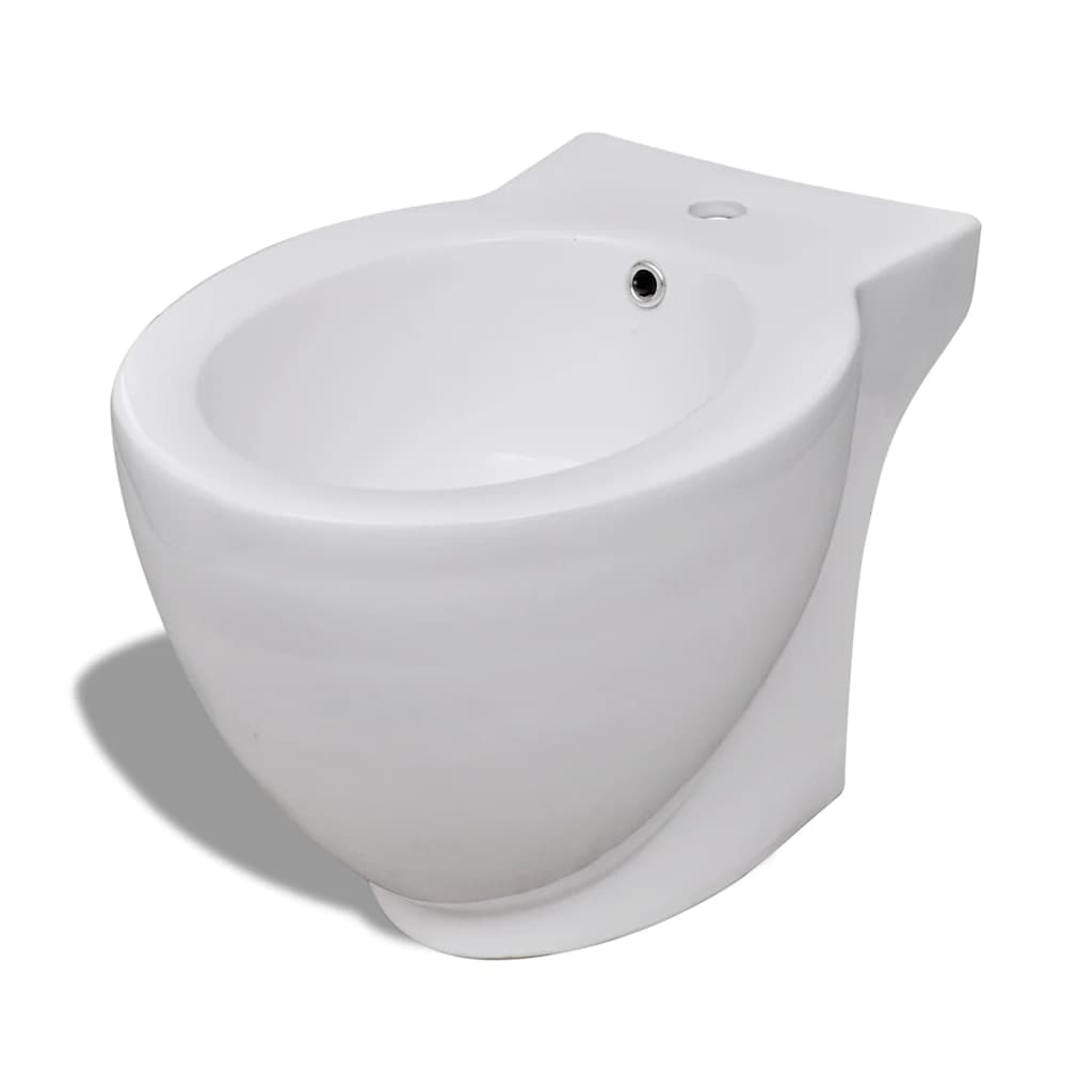 Juego de váter WC y bidé de cerámica blanco