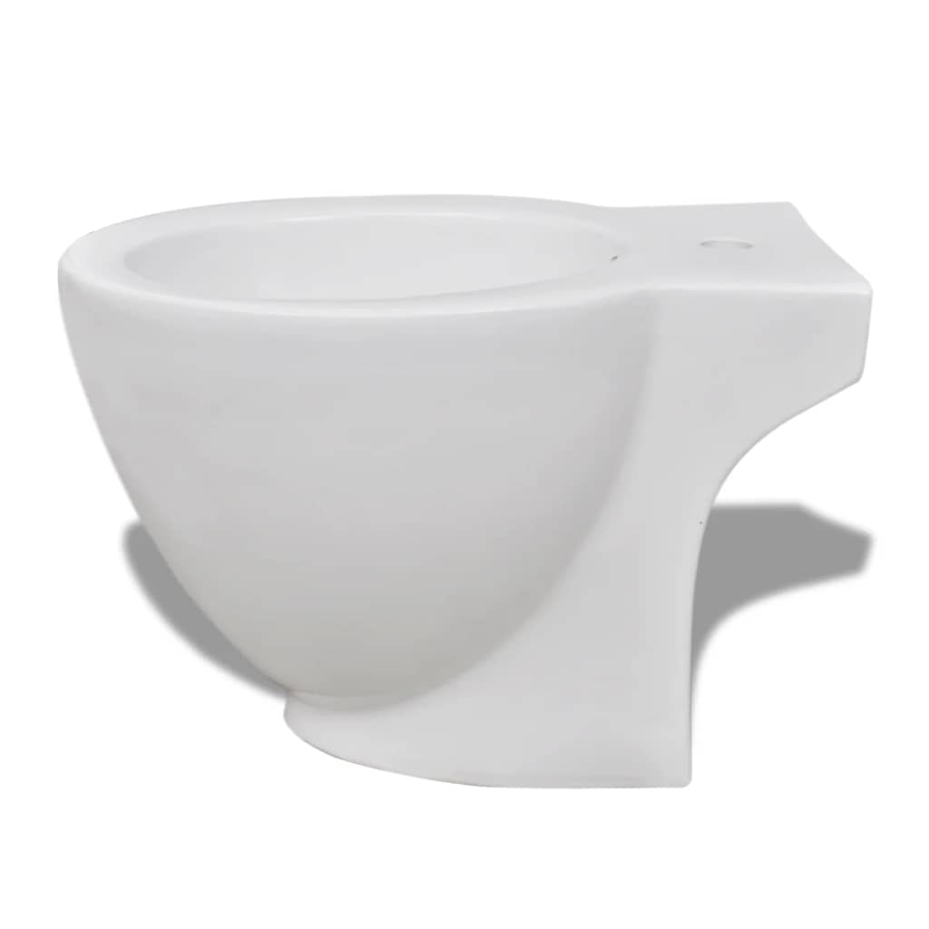 Juego de váter WC y bidé de cerámica blanco