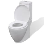 Juego de váter WC y bidé de cerámica blanco