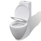 Juego de váter WC y bidé de cerámica blanco