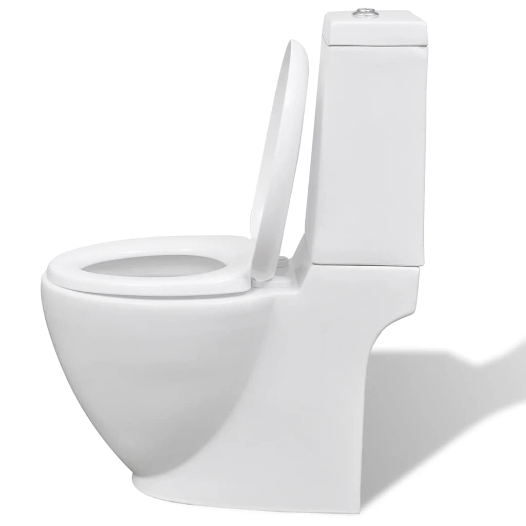 Juego de váter WC y bidé de cerámica blanco