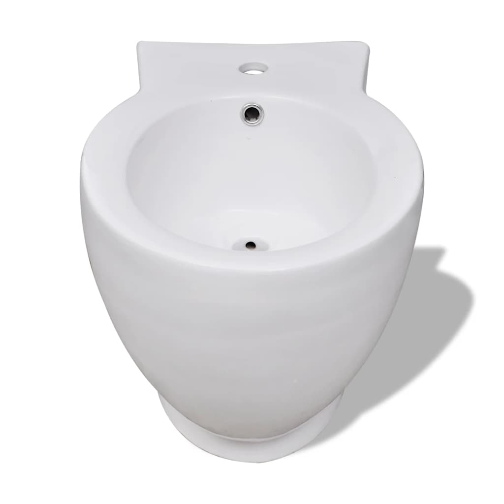 Juego de váter WC y bidé de cerámica blanco