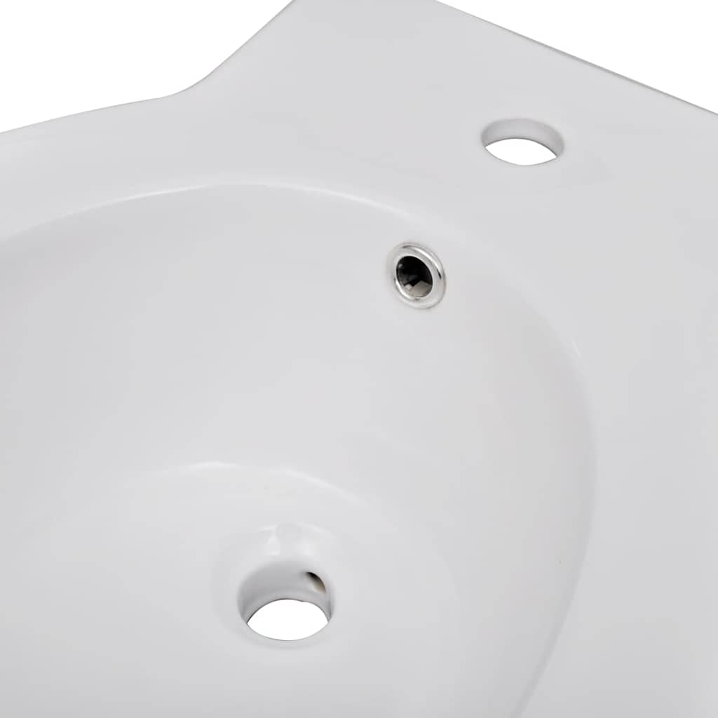 Juego de váter WC y bidé de cerámica blanco