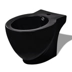 Inodoro y bidet negros de cerámica