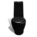 Inodoro y bidet negros de cerámica