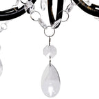Lámpara de araña, candelabro negro estilo Art Nouveau, 3 x E14