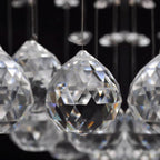Lámpara de techo con lágrimas de cristal 8 x G9 29 cm