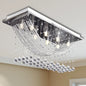 Ceiling lamp with crystal drops 8 x G9 29 cm