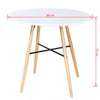 Mesa de comedor redonda MDF blanca