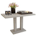 Mesa de salón comedor rectangular de MDF apariencia de roble